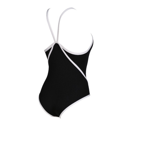 Vente Privée Arena Mai 2025 - WOMEN'S ARENA ICONS SWIMSUIT SUPER FREE BLACK-WHITE | Les4Nages