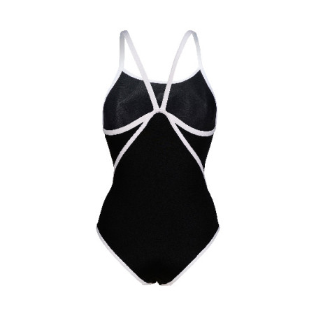 Vente Privée Arena Mai 2025 - WOMEN'S ARENA ICONS SWIMSUIT SUPER FREE BLACK-WHITE | Les4Nages