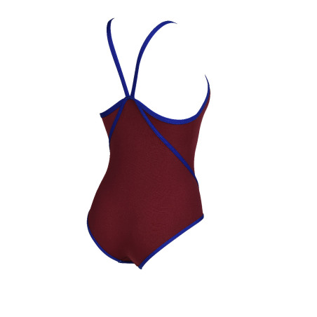 Vente Privée Arena Mai 2025 - WOMEN'S ARENA ICONS SWIMSUIT SUPER FREE BURGUNDY-NEON BLUE | Les4Nages