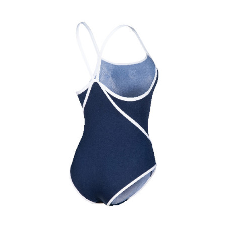 Vente Privée Arena Mai 2025 - WOMEN'S ARENA ICONS SWIMSUIT SUPER FREE NAVY-WHITE | Les4Nages