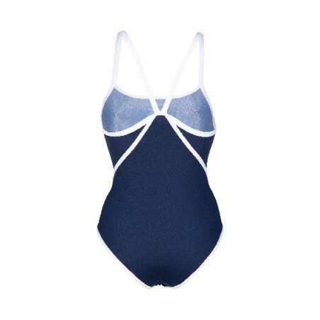 Vente Privée Arena Mai 2025 - WOMEN'S ARENA ICONS SWIMSUIT SUPER FREE NAVY-WHITE | Les4Nages