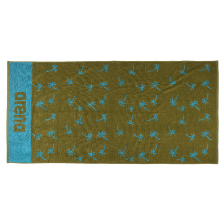 Vente Privée ARENA Mai 2025 - BEACH SOFT PRINTED TOWEL PALM-DARK_OLIVE | Les4Nages