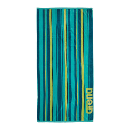 Vente Privée ARENA Mai 2025 - BEACH TOWEL MULTISTRIPES II WATER-SOFT_GREEN-BLUE_COSM | Les4Nages