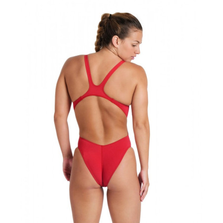 Vente Privée Arena Mai 2025 - W SOLID SWIM TECH HIGH RED-WHITE | Les4Nages