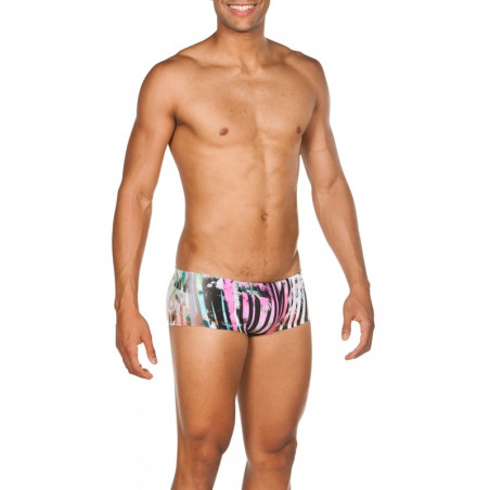Vente Privée Arena Mai 2025 - M ARENA ONE RIVIERA LOW WAIST SHORT - BLACK-MULTI | Les4Nages
