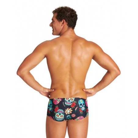 Vente Privée Arena Mai 2025 - M CRAZY SKULLS CARNIVAL LOW WAIST SHORT - BLACK MULTI | Les4Nages