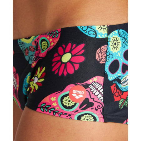 Vente Privée Arena Mai 2025 - M CRAZY SKULLS CARNIVAL LOW WAIST SHORT - BLACK MULTI | Les4Nages
