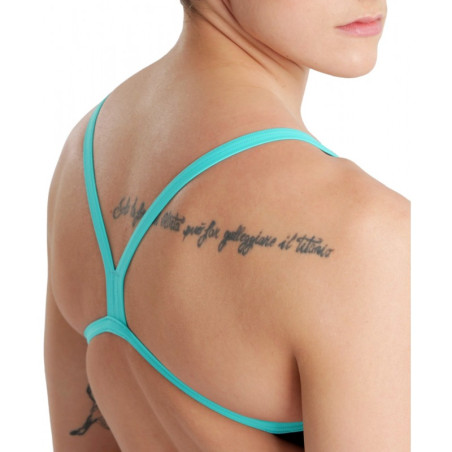 Vente Privée Arena Mai 2025 - WOMEN'S ARENA ICONS SWIMSUIT CHALLENGE B BLACK-WHITE-BLUE DIAMOND | Les4Nages