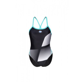Vente Privée Arena Mai 2025 - WOMEN'S ARENA ICONS SWIMSUIT CHALLENGE B BLACK-WHITE-BLUE DIAMOND