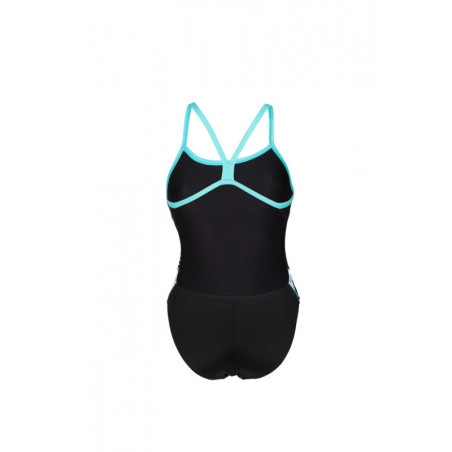 Vente Privée Arena Mai 2025 - WOMEN'S ARENA ICONS SWIMSUIT CHALLENGE B BLACK-WHITE-BLUE DIAMOND | Les4Nages
