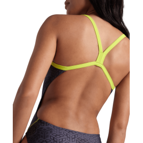 Vente Privée Arena Mai 2025 - WOMEN'S ARENA CAMO KIKKO SWIMSUIT CHALLE SOFT GREEN-BLACK MULTI