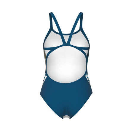Vente Privée Arena Mai 2025 - WOMEN'S ARENA PLANET SWIMSUIT SUPER FLY WHITE MULTI-BLUE COSMO | Les4Nages