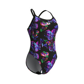 Vente Privée Arena Mai 2025 - WOMEN'S ARENA ROSE TEXTURE SWIMSUIT XCRO MULTI BLACK-BLACK