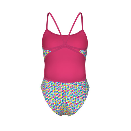 Vente Privée Arena Mai 2025 - WOMEN'S ARENA STARFISH SWIMSUIT LACE BAC FREAK ROSE-WHITE MULTI | Les4Nages