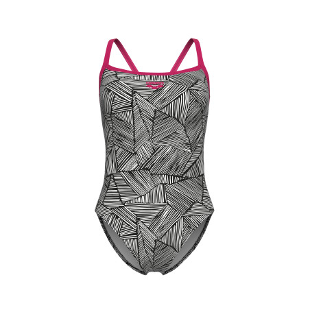 Vente Privée Arena Mai 2025 - WOMEN'S ARENA OVERVIEW SWIMSUIT CHALLENG FREAK ROSE-WHITE MULTI | Les4Nages