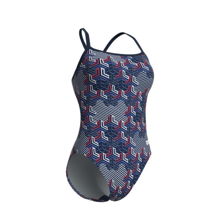 Vente Privée Arena Mai 2025 - WOMEN'S ARENA KIKKO PRO SWIMSUIT CHALLEN NAVY-TEAM REDWHITEBLUE | Les4Nages