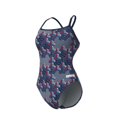 Vente Privée Arena Mai 2025 - WOMEN'S ARENA KIKKO PRO SWIMSUIT CHALLEN NAVY-TEAM REDWHITEBLUE | Les4Nages