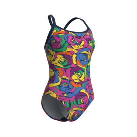 Vente Privée Arena Mai 2025 - WOMEN'S ARENA ROSE PARADE SWIMSUIT LIGHT FREAK ROSE MULTI-NAVY | Les4Nages