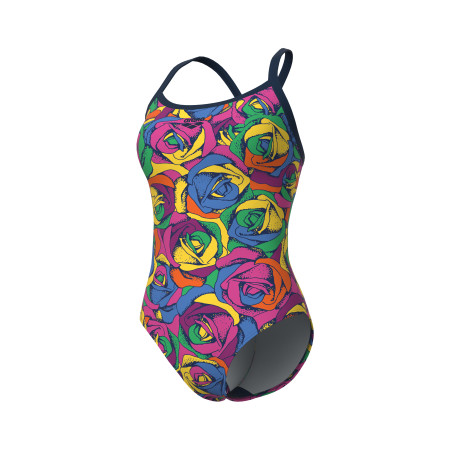 Vente Privée Arena Mai 2025 - WOMEN'S ARENA ROSE PARADE SWIMSUIT LIGHT FREAK ROSE MULTI-NAVY | Les4Nages