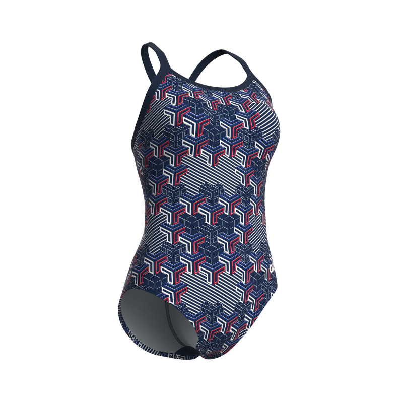 Vente Privée Arena Mai 2025 - WOMEN'S ARENA KIKKO PRO SWIMSUIT LIGHTDR NAVY-TEAM REDWHITEBLUE | Les4Nages