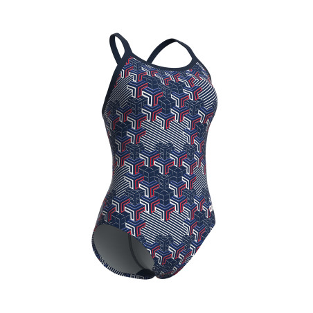 Vente Privée Arena Mai 2025 - WOMEN'S ARENA KIKKO PRO SWIMSUIT LIGHTDR NAVY-TEAM REDWHITEBLUE | Les4Nages
