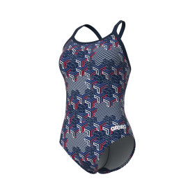 Vente Privée Arena Mai 2025 - WOMEN'S ARENA KIKKO PRO SWIMSUIT LIGHTDR NAVY-TEAM REDWHITEBLUE