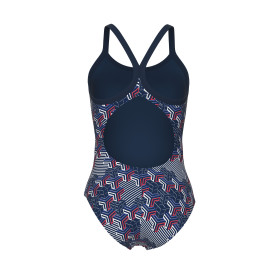 Vente Privée Arena Mai 2025 - WOMEN'S ARENA KIKKO PRO SWIMSUIT LIGHTDR NAVY-TEAM REDWHITEBLUE