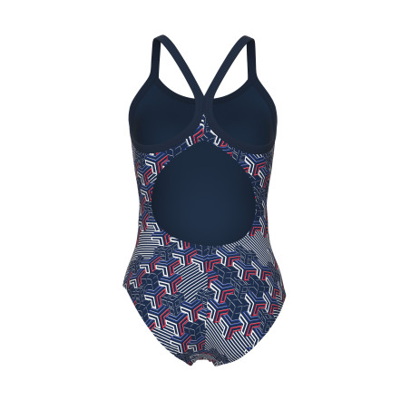 Vente Privée Arena Mai 2025 - WOMEN'S ARENA KIKKO PRO SWIMSUIT LIGHTDR NAVY-TEAM REDWHITEBLUE | Les4Nages