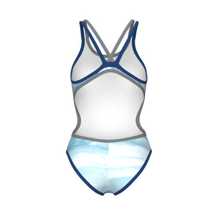 Vente Privée Arena Mai 2025 - WOMEN'S ARENA ONE DREAMS DOUBLE CROSS BA NEON BLUE-SILVER-WHITE MUL | Les4Nages