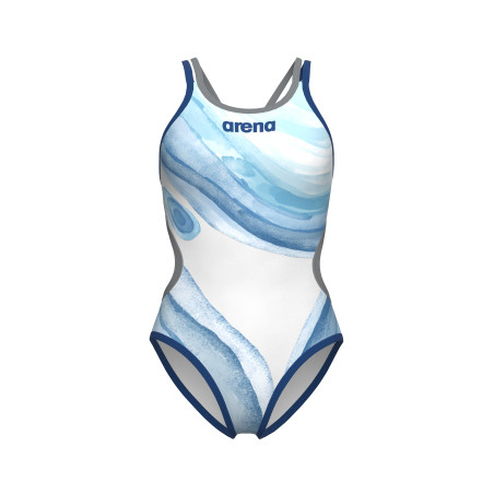 Vente Privée Arena Mai 2025 - WOMEN'S ARENA ONE DREAMS DOUBLE CROSS BA NEON BLUE-SILVER-WHITE MUL | Les4Nages