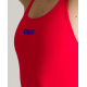 Arena Solid SWIM PRO Fluo Red Neon Blue - Maillot Natation Femme 1 pièce 