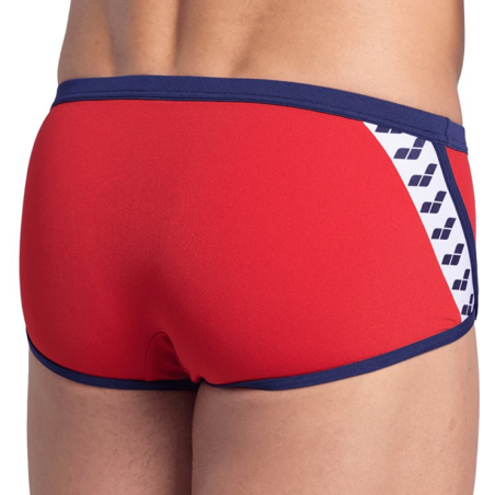  MEN'S ARENA ICONS SWIM LOW WAIST SHORT S - RED-NAVY | Les4Nages
