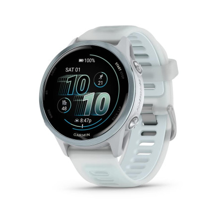 GARMIN Forerunner 570 42mm - Whitestone/Cloud Blue - Montre GPS Running  | Les4Nages