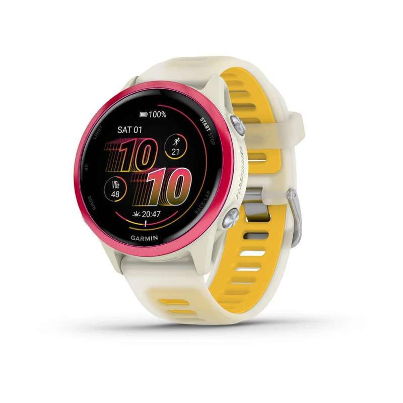 GARMIN Forerunner 570 42mm - Bone/Raspberry/Mango - Montre GPS Running - EN STOCK - OFFRE PROMO EXCLUSIVE | Les4Nages