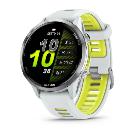 GARMIN Forerunner 970 Whitestone/Amp - Montre Running GPS - EN STOCK - OFFRE SOLDES | Les4Nages