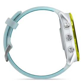 GARMIN Forerunner 570 47mm - Aluminium jaune avec bracelet blanc translucide/Turquoise-  Montre GPS Running 