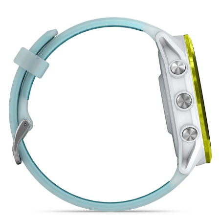 GARMIN Forerunner 570 47mm - Aluminium jaune avec bracelet blanc translucide/Turquoise- Montre GPS Running  | Les4Nages