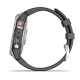 GARMIN EPIX Acier - Silver avec bracelet gris - Montre GPS Running