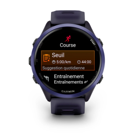 GARMIN Forerunner 570 47mm - Aluminium indigo avec bracelet violet translucide/Indigo-  Montre GPS Running 