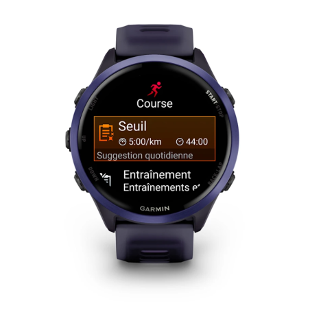 GARMIN Forerunner 570 47mm - Aluminium indigo avec bracelet violet translucide/Indigo - Montre GPS Running - OFFRE SOLDES | Les4Nages
