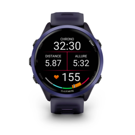 GARMIN Forerunner 570 47mm - Aluminium indigo avec bracelet violet translucide/Indigo-  Montre GPS Running 