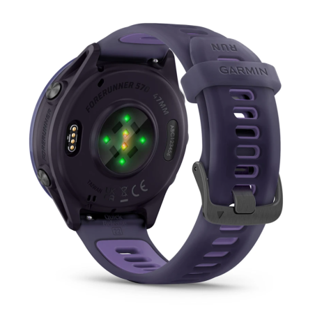 GARMIN Forerunner 570 47mm - Aluminium indigo avec bracelet violet translucide/Indigo - Montre GPS Running - OFFRE SOLDES | Les4Nages