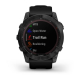 GARMIN Fenix 7X Sapphire Solar Titane - Black DLC avec bracelet noir - Montre GPS Running