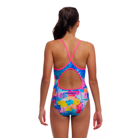 FUNKITA Girl (8-14ans) Pixel Paradise - Diamond Back One Piece | Les4Nages
