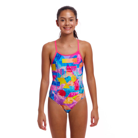 FUNKITA Girl (8-14ans) Pixel Paradise - Diamond Back One Piece | Les4Nages