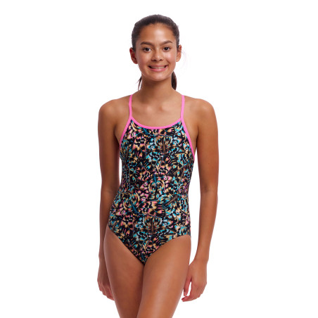 FUNKITA Girl (8-14ans) Copper Cluster - Diamond Back One Piece | Les4Nages