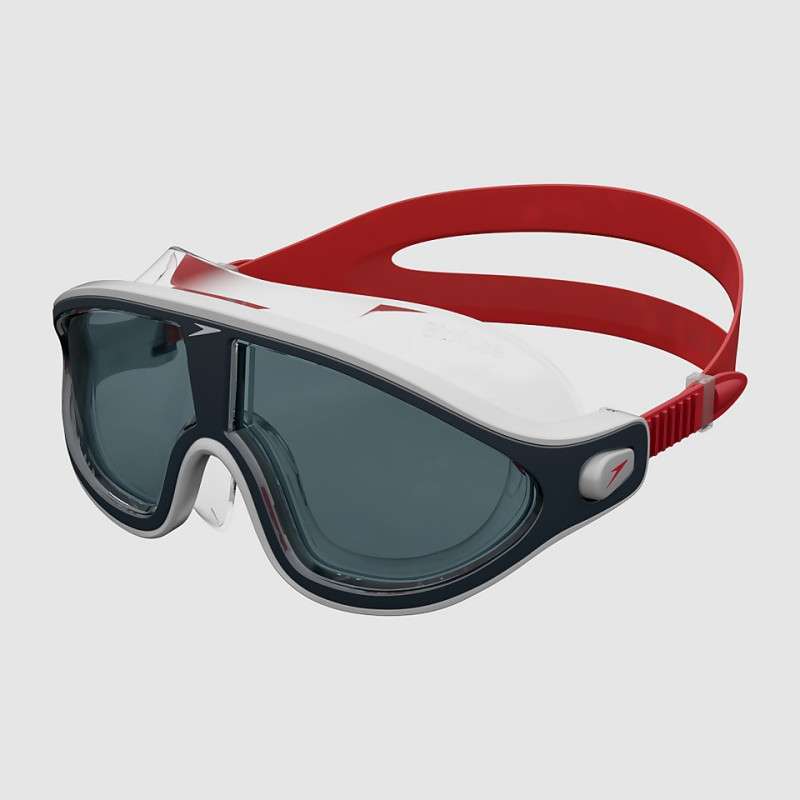  SPEEDO Biofuse Rift Mask - Red Grey - Masque Natation et Fitness | Les4Nages