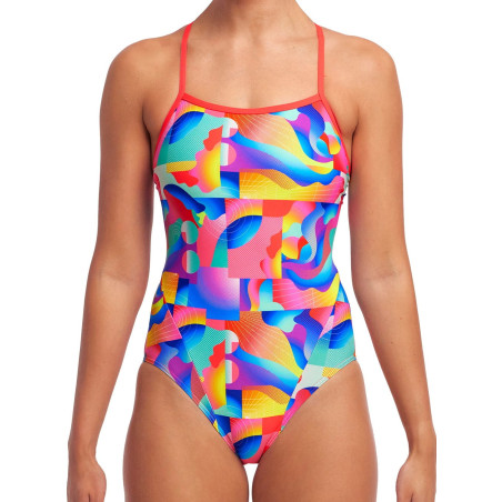 Maillot FUNKITA Fille (8-14ans) Radar Rage Single Strap - Maillot de bain Natation  | Les4Nages
