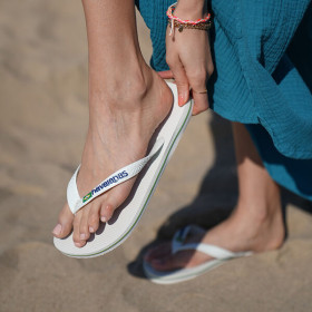 Tongs Havaianas BRASIL LOGO White