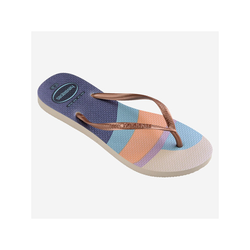 HAVAIANAS Slim Palette Glow Beige - Tongs Femme | Les4Nages